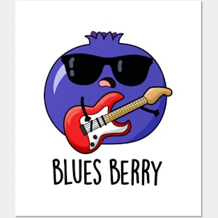 Blues Berry Funny Fruit Pun Posters and Art